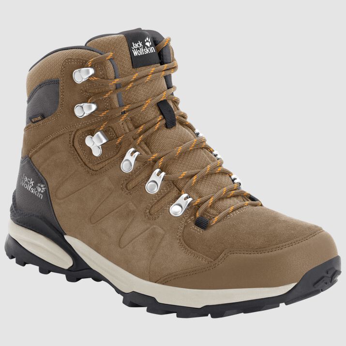 Jack Wolfskin Womens Refugio Texapore Mid Hiking Boots Brown/Apricot 281047VWO